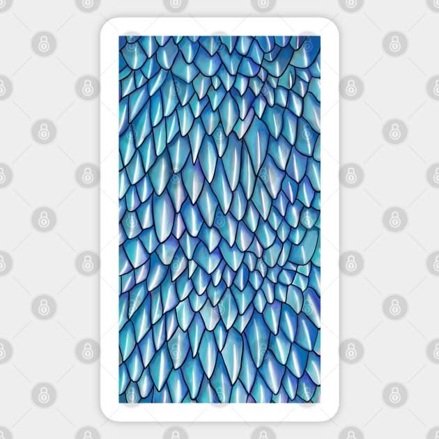 Blue Dragon Scales Sticker by EmmaFifield